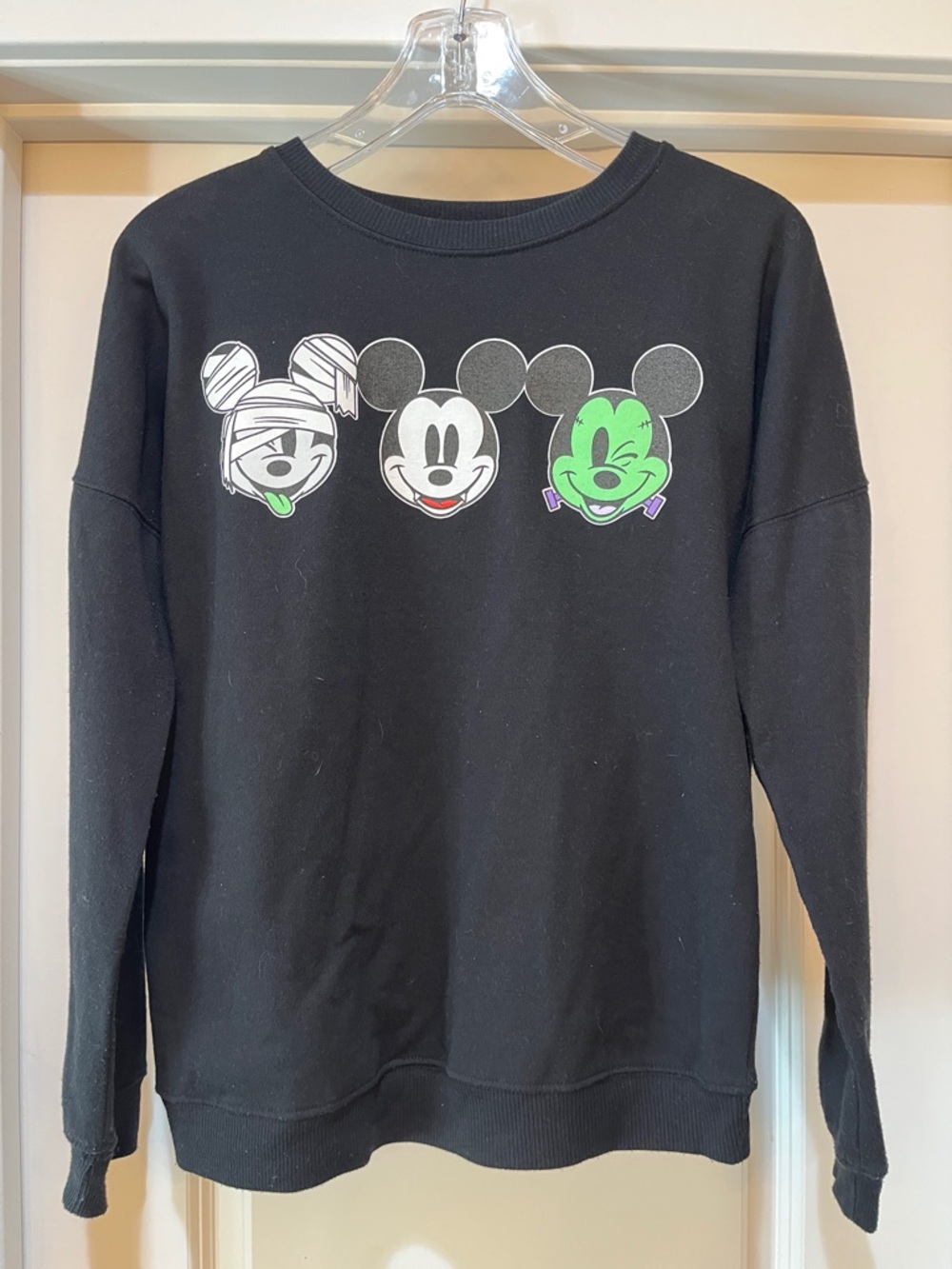Disney Black Sweatshirt with Mickey Trio Graphic